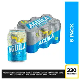  Cerveza Aguila Light Lata x 330Ml Sixpack Termo