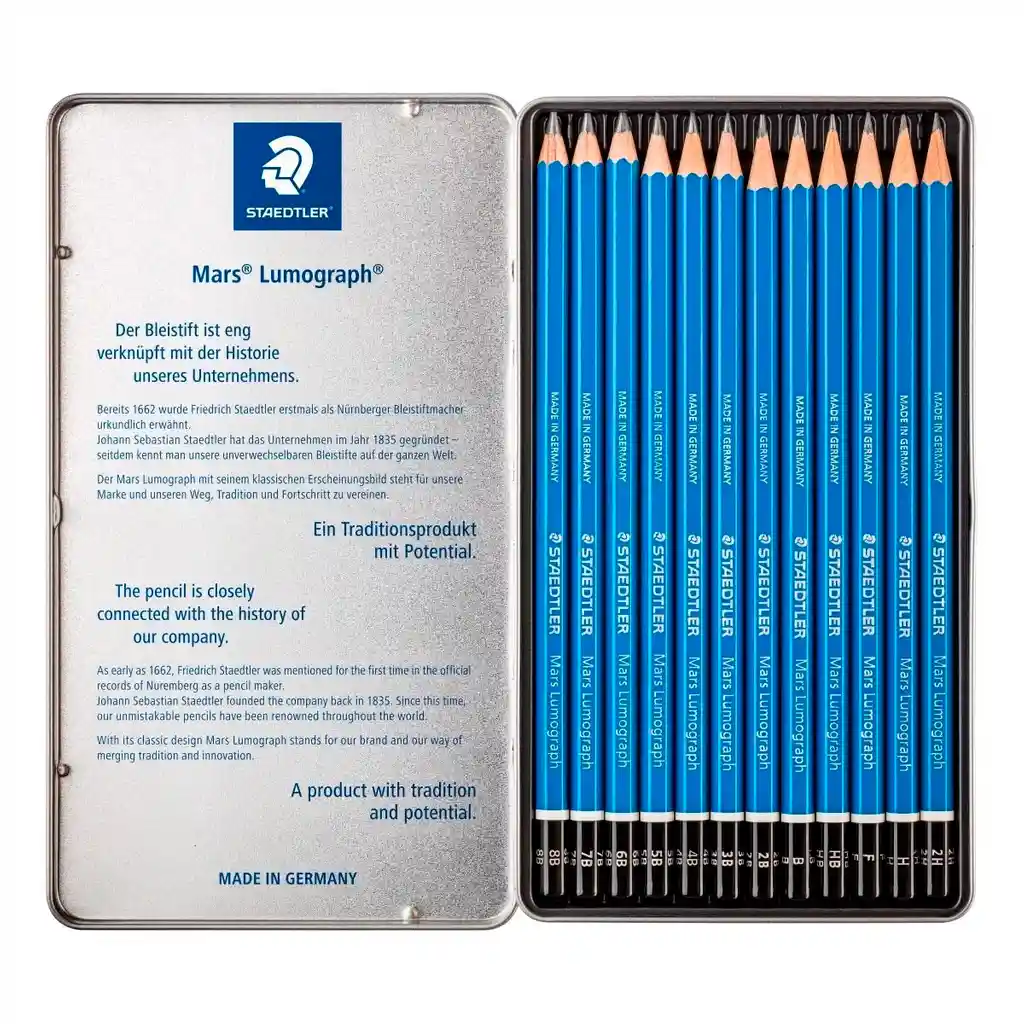 Staedtler Lápiz Mars Lumograph X 12 Unds.