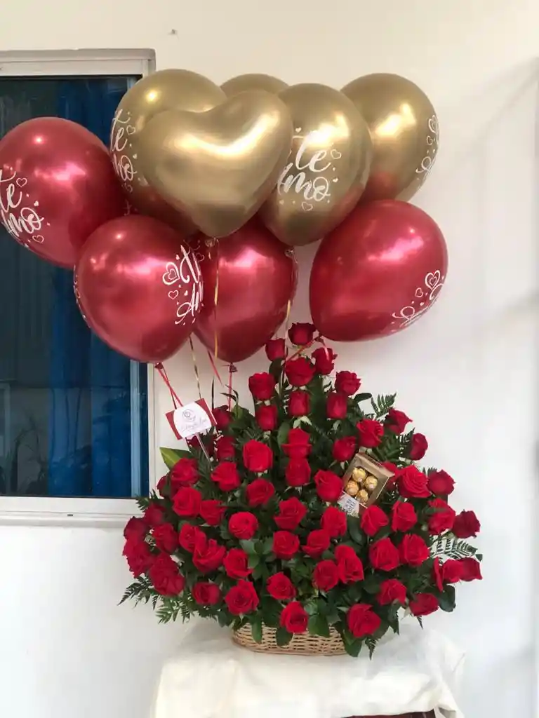 60 Rosas globos