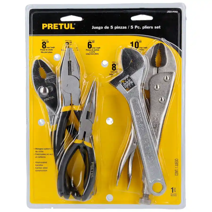 Juego De Pinzas Pretul 5 Piezas
