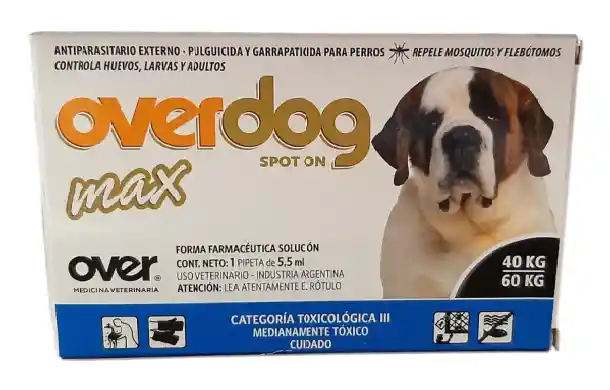 Overdog Antipulgas Para Perro >40 - 60 Kg 1 Pipeta