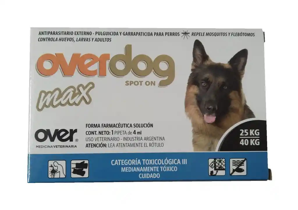 Overdog Antipulgas Para Perro >25 - 40 Kg 1 Pipeta