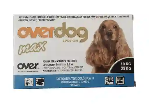 Overdog Antipulgas Para Perro >10 - 25 Kg 1 Pipeta