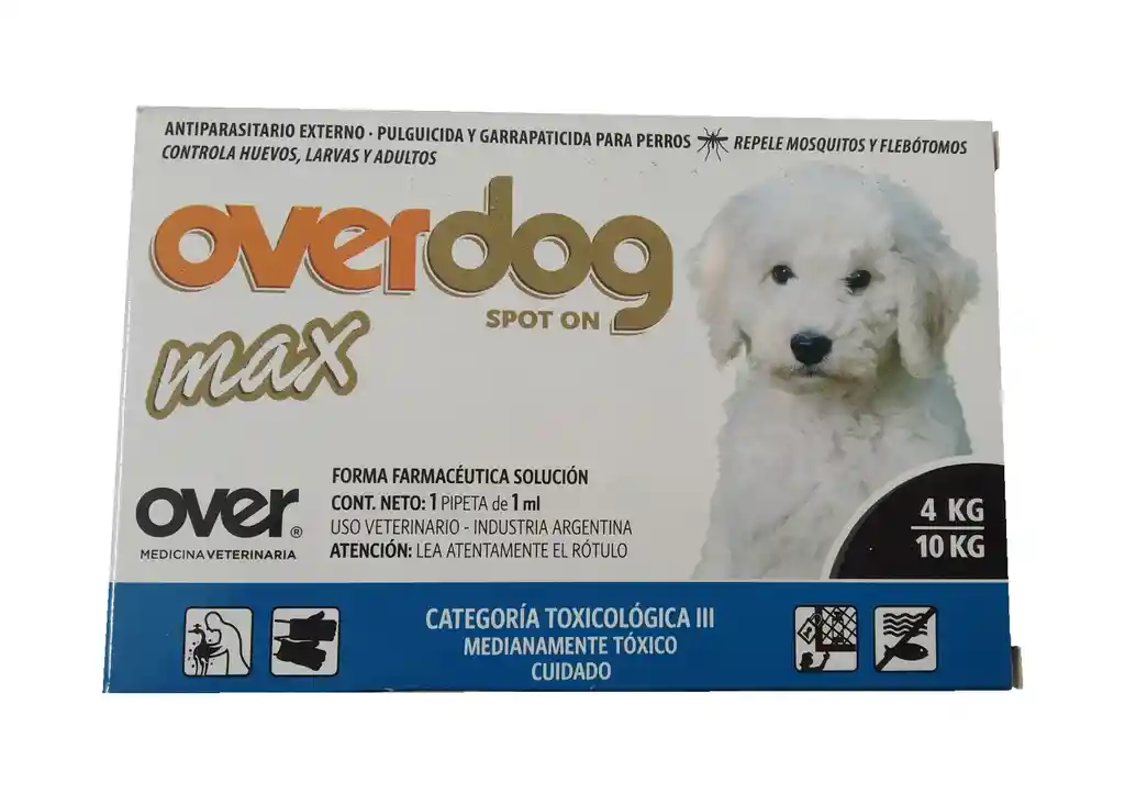 Overdog Antipulgas Para Perro >4 - 10 Kg 1 Pipeta