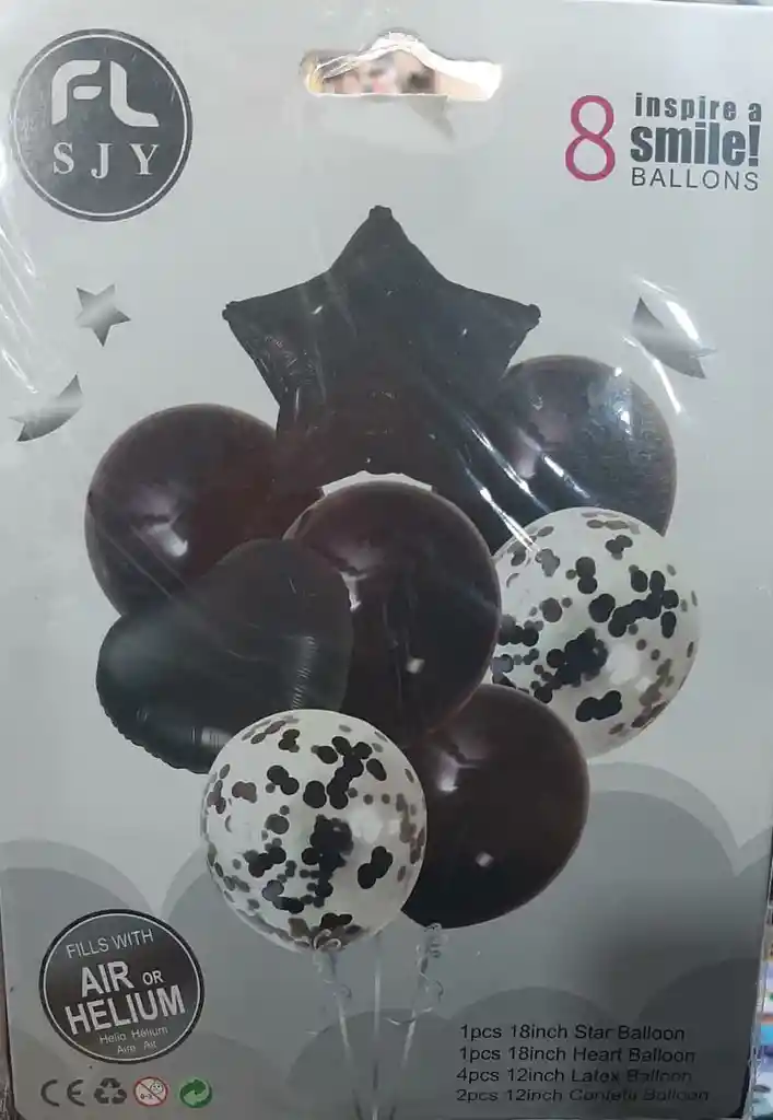 Globos de decoracion  Negro /Blanco