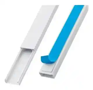 Canaleta Plástica Blanca 3/4" ( 20 Mm) X 2 Mt Con Adhesivo