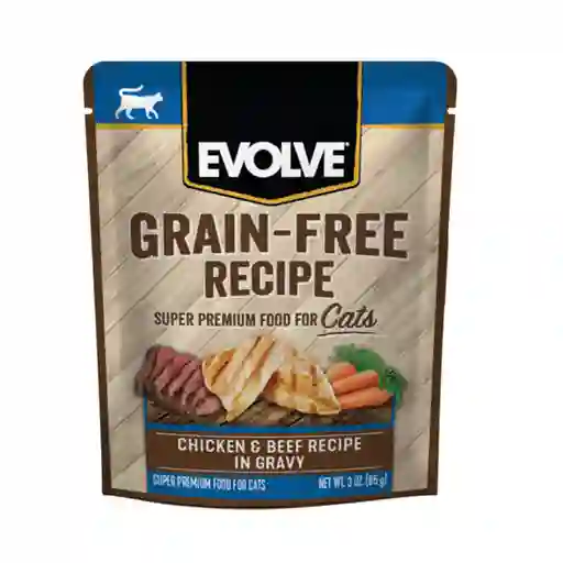 Evolve Pouchecat Pollo Y Res 3 Oz