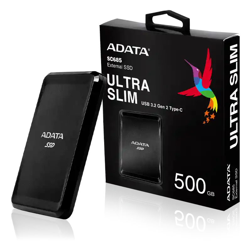 Adata Unidad Solida Externa Sc685 500Gb Negro