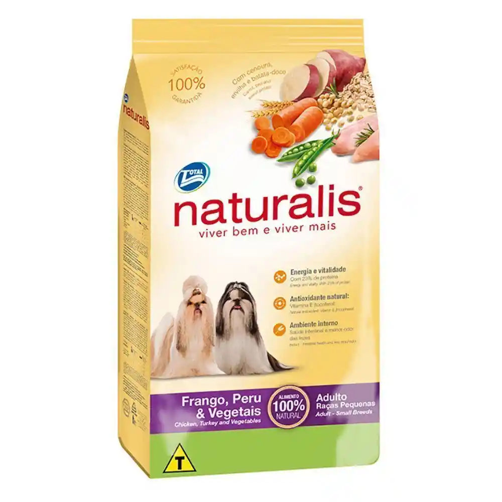 Naturalis Alimento Para Perro Adulto Raza Pequeña Pollo, Pavo & Vegetales 2 Kg