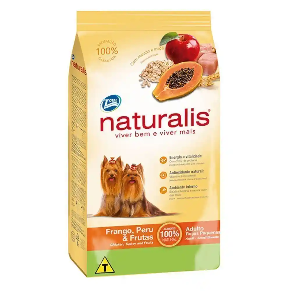 Naturalis Alimento Para Perro Adulto Raza Pequeña Pollo, Pavo & Frutas 8 Kg