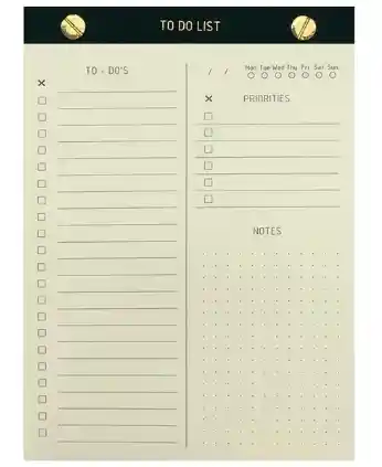 TO DO LIST - NOTEPAD [NOTES] FOREST GREEN