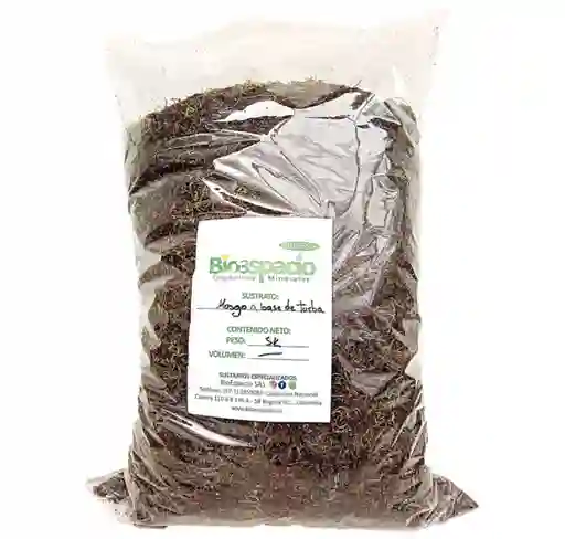 MUSGO SPHAGNUM CON MEZCLA BASE TURBA 1 KILO