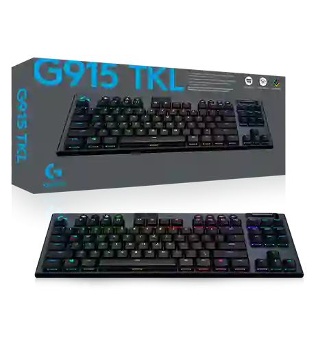 Teclado Gamer Inalámbrico Logitech G915 Tkl Lightspeed Rgb Negro