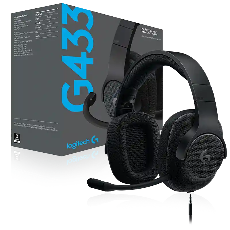 Logitech Diadema Gamer G433 Negro