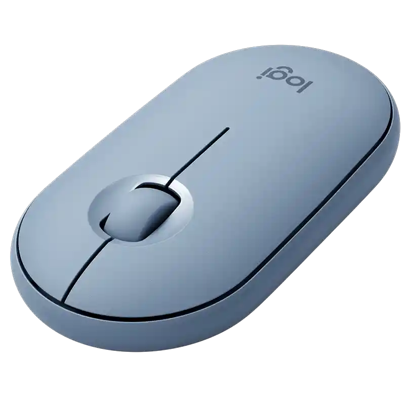 Logitech Mouse Inalambrico Pebble M350 Gris Azulado