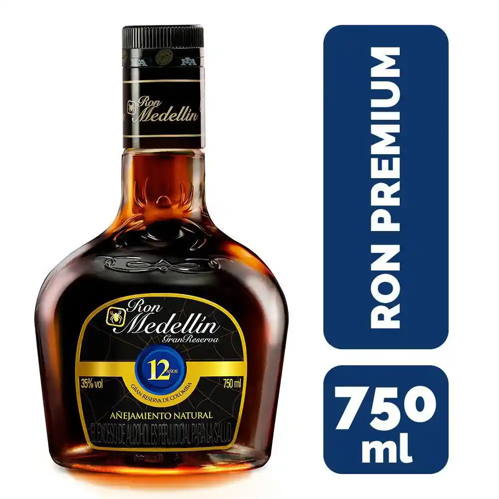 Medellin Ron 12 Anos Botella X 750Ml