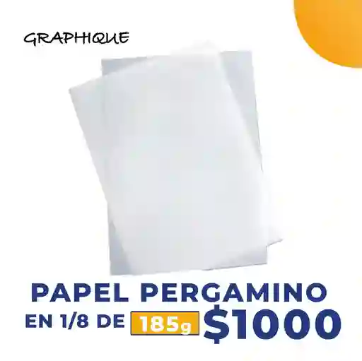 Papel pergamino en 1/8 de 185g