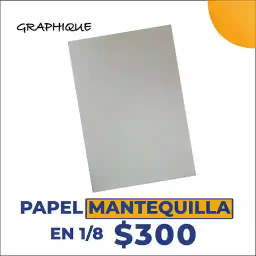 Papel mantequilla en 1/8 