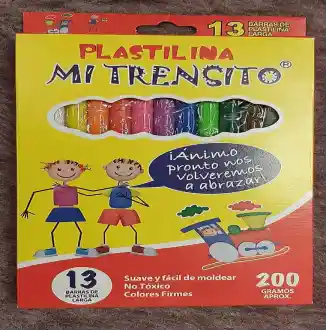 PLASTILINA CAJA X 13 UNIDADES TRENSITO