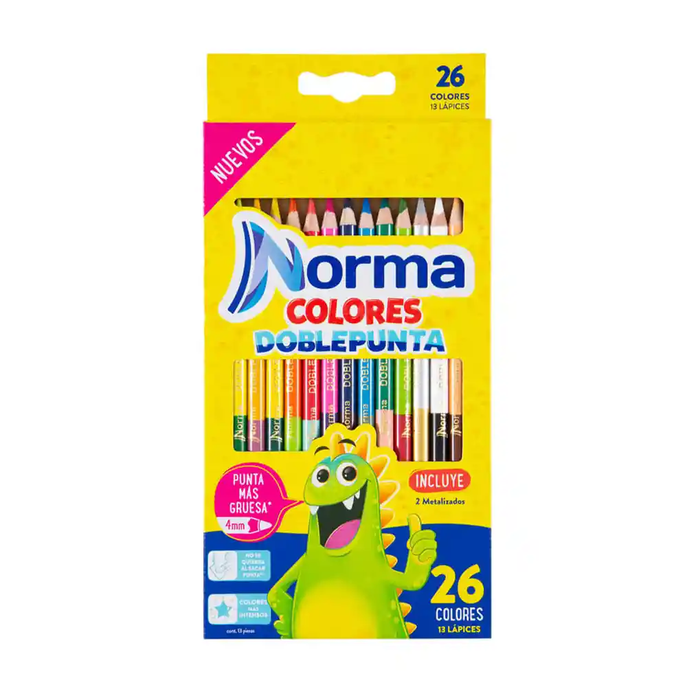 Norma Color Doble Punta X 12 Un.