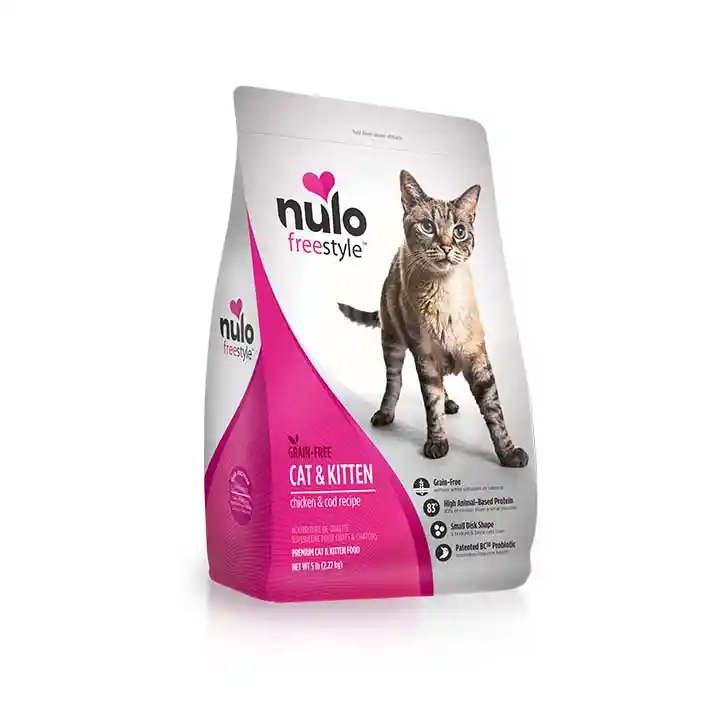 NuloCat Fs Grain Free Kitten & Cat Chicken & Cod 5Lb