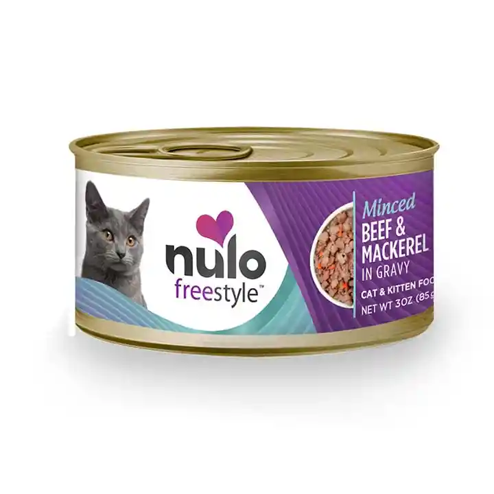 NuloCat Fs Grain Free Minced-Picado Beef & Mackerel Lata 3 Oz - 85 Gr