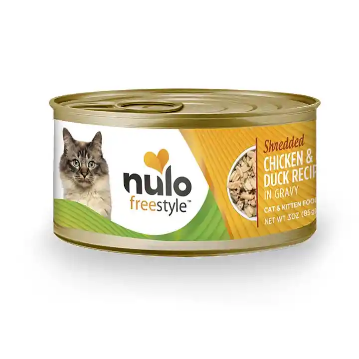 NuloCat Fs Grain Free Shredded-Tirillas Chicken & Duck Lata 3 Oz - 85 Gr