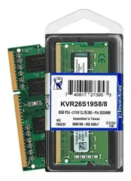 Kingston Memoria Ram Valueram 8Gb 1X8Gb Kvr26S19S8/8