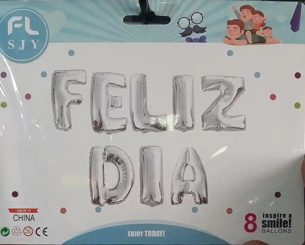 Globos Feliz Dia Plata