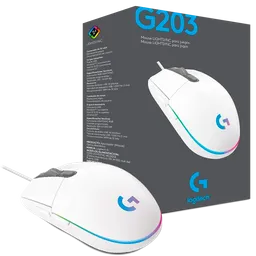 Mouse Gamer Logitech G203 Blanco RGB