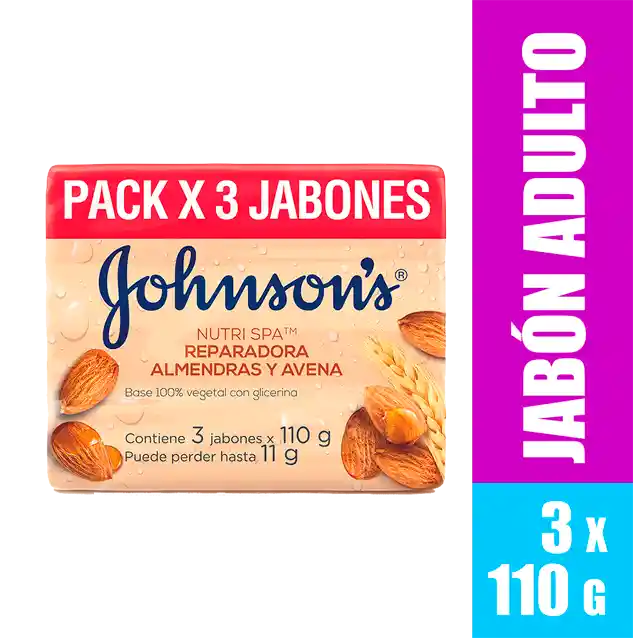 Johnsons Jabón Johnson´S Avena Y Almendras 3 Uds X 110 Gr