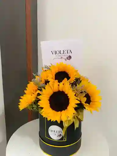 Cilindro en girasoles