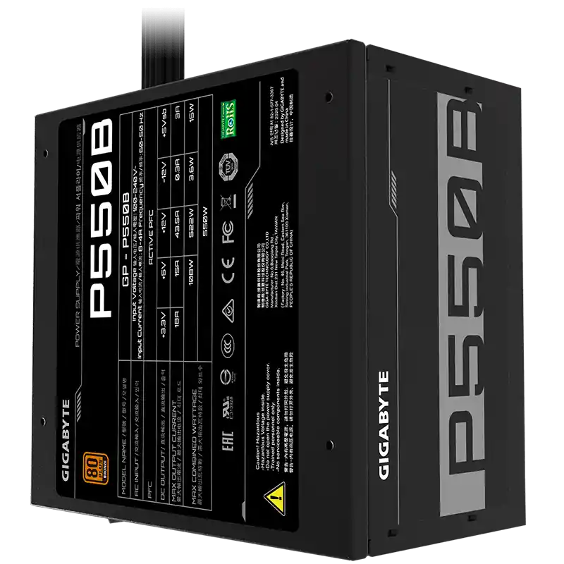 Gigabyte Fuente De Poder P550B 550W 80 Plus Bronze