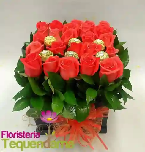 Caja Rosas Ferrero-grande