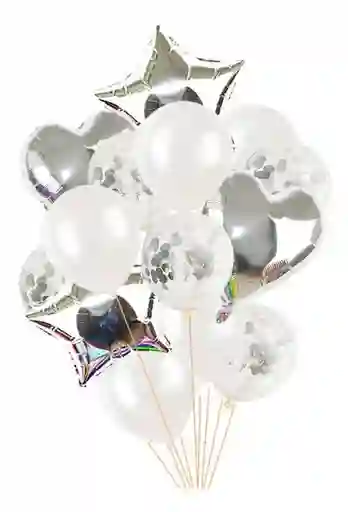 Buquet X 14 Plateado