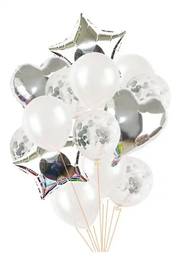 Buquet X 14 Plateado