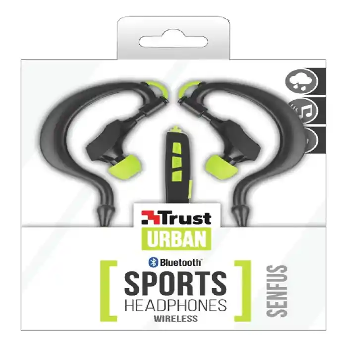 AUDIFONOS DEPORTIVOS 20890 BLUETOOTH TRUST SENFUS NEG-VDE