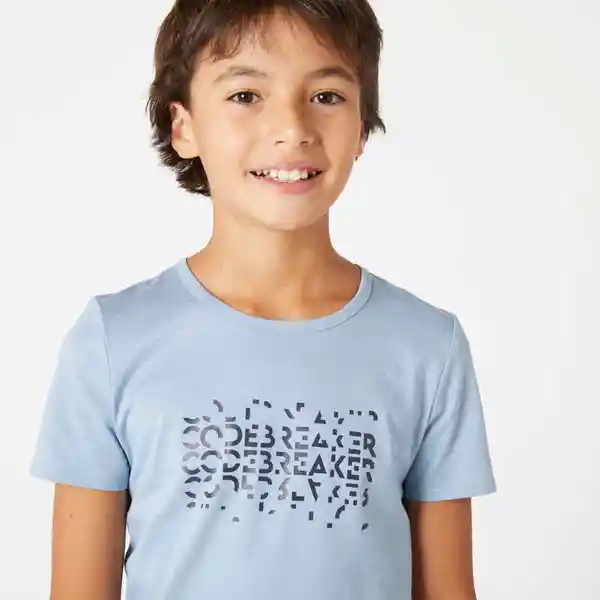 Domyos Camiseta Gimnasia Manga Corta Básica Niños Azul Talla 9A