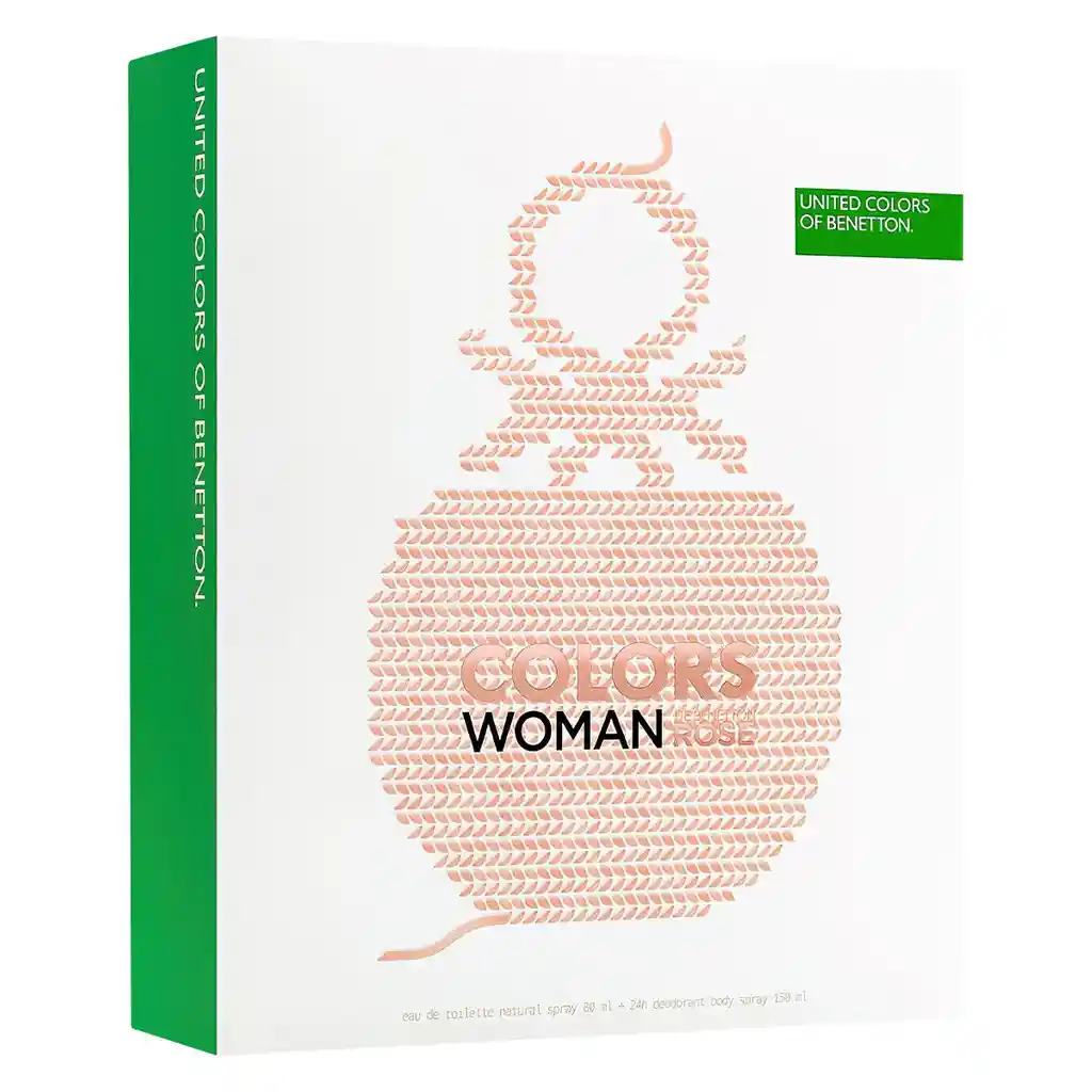 Benetton Set de Perfume Colors Rose Perfume + Desodorante Mujer