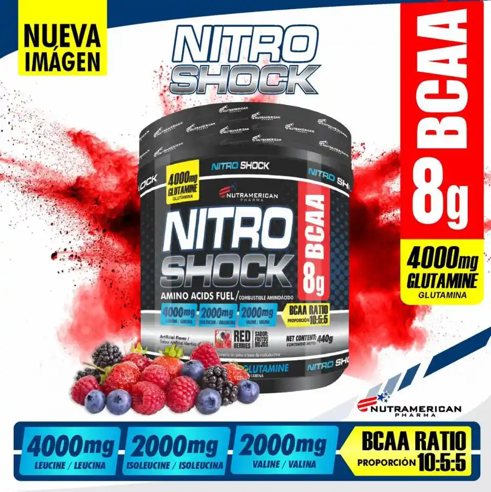 Nitro shock Aminoacidos Frutos Rojos