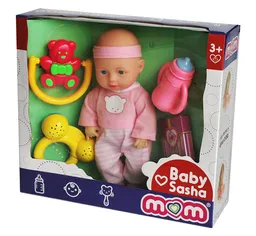 Mom Babies And Dolls Muñeca Baby Sasha Con Accesorios