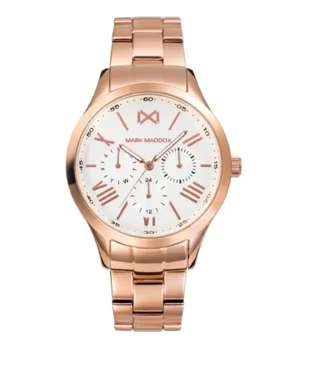 Mark Maddox Reloj Mujer De Lujo Oro Rosa En Acero