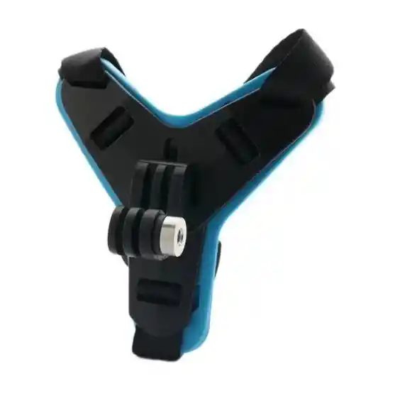 Montaje Soporte Para Casco Go Pro Camara Barbilla Menton AZUL