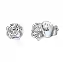 Aretes Pendientes Para Mujer Rosas Fabricados En Plata 925