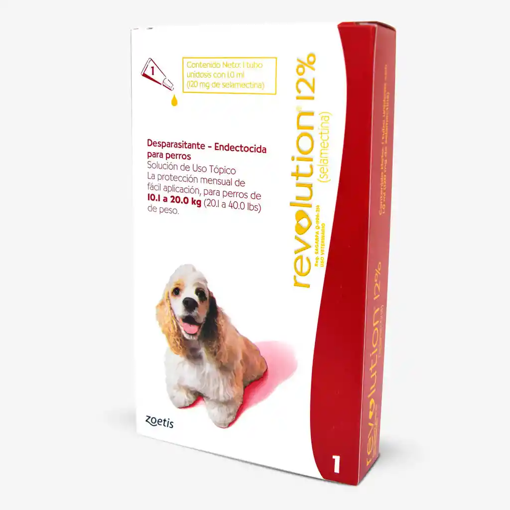 Revolution 12% (rojo) para perros de 10.1-20kg