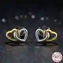 Aretes Topos Corazones Para Mujer Fabricados En Plata 925