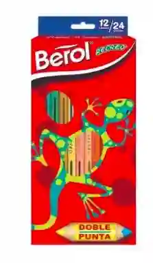 Caja de Colores Recreo BEROL- Doble Punta 12x24 Unds