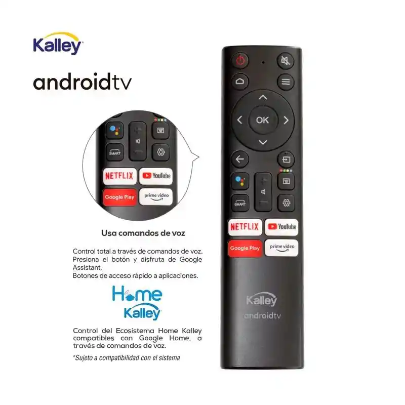 Televisor 50" Kalley Atv50uhd Smart Tv Uhd Led Android