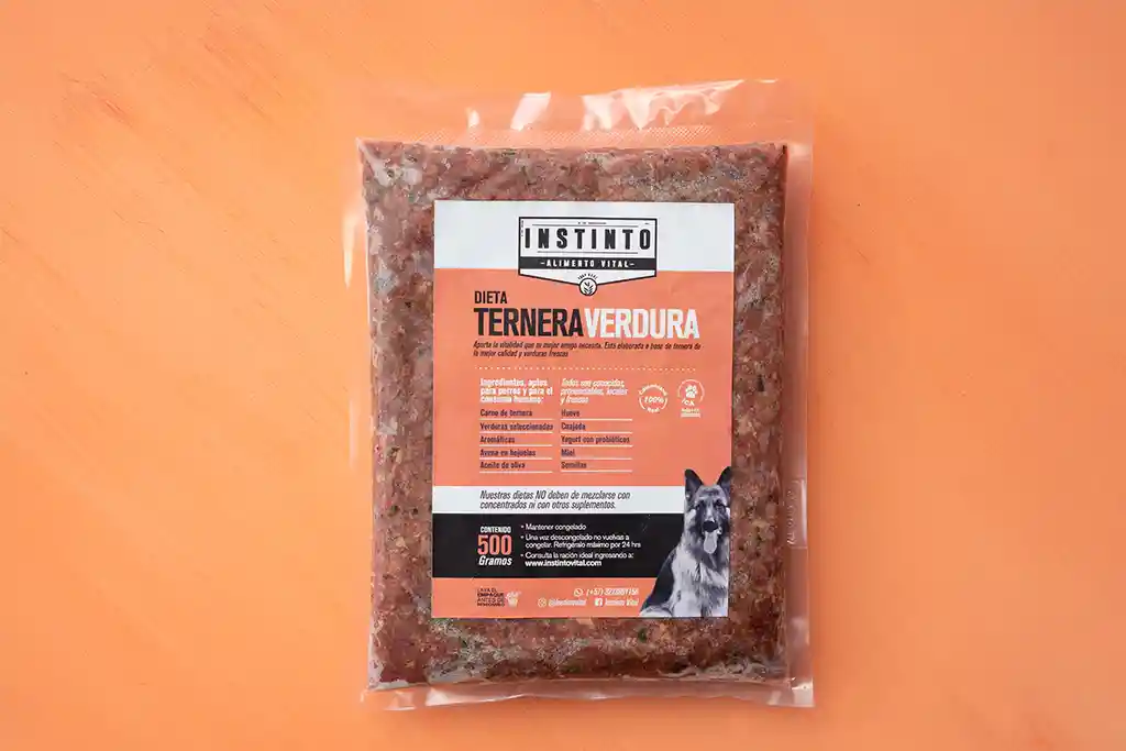 Dieta Instinto Ternera Verdura 500gr