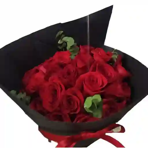 Ramo o bouquet redondo de 12 rosas